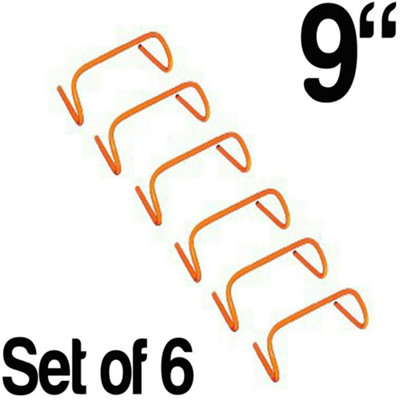 B&Q -  6 X 9" Orange Agility Hurdles