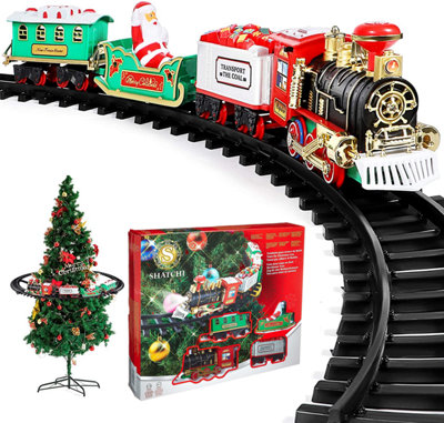 B&Q -  Christmas Tree Train Set-Around The Tree Xmas Decoration Realistic Sound Battery Operated
