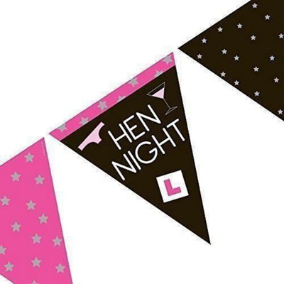 Shatchi Wedding Hen Party Bunting Banner Garland 3.7M (Pack Of 3) from B&Q