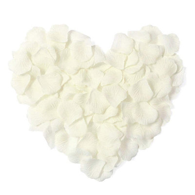 Shatchi 1000Pcs Ivory Silk Rose Petals Wedding Mothers Day Wedding Confetti Anniversary Table Decorations from B&Q