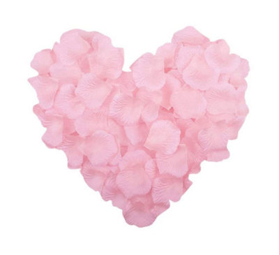Shatchi 500Pcs Light Pink Silk Rose Petals Wedding Mothers Day Wedding Confetti Anniversary Table Decorations from B&Q