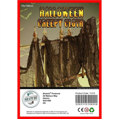 Shatchi 50X Large Mesh Halloween Decoration Cloth - Party Accessories Wholesale Buy Black