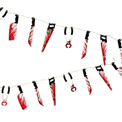 Shatchi 8Pcs Halloween Bloody Weapons Garland 8Ft Spooky Bunting Banner For Horror Props from B&Q