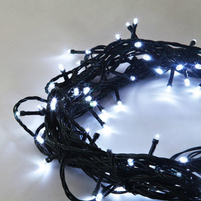 B&Q -  200 Led White Outdoor String Lights Battery Operated Waterproof With TimerVersatile Outdoor Lighting
