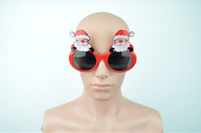 Shatchi Santa Novelty Glasses Novelty Christmas Fancy Dress Up Costume Accessories Xmas Party from B&Q