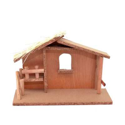 Rackhams 1Cm Small Wooden Nativity Scene Background Stable Decoration For Indoor Christmas Displays - Image 3