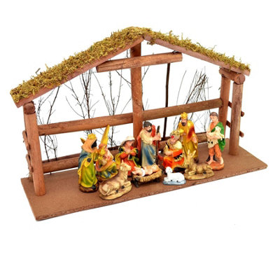 Rackhams 11Cm Handmade Wooden Nativity Scene Stable Decoration For Indoor Christmas Displays - Image 3