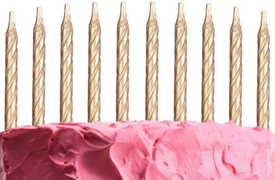 Shatchi 10Pcs Spiral Candles For Birthday Wedding Anniversary Dinner Party Cake Topper Table Decorations, from B&Q