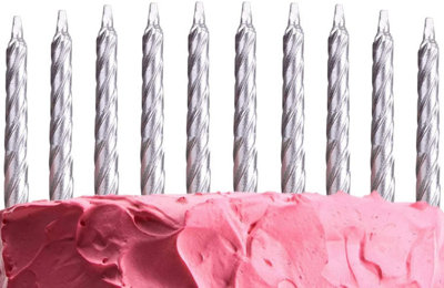 Shatchi 10Pcs Spiral Candles For Birthday Wedding Anniversary Dinner Party Cake Topper Table Decorations, from B&Q
