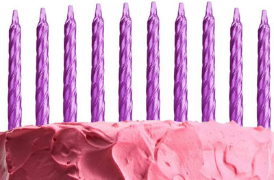 Shatchi 10Pcs Spiral Candles For Birthday Wedding Anniversary Dinner Party Cake Topper Table Decorations, from B&Q