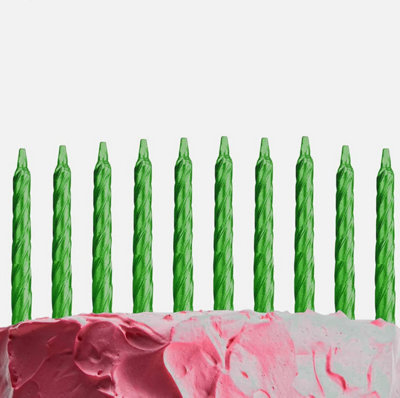 Shatchi 10Pcs Spiral Candles For Birthday Wedding Anniversary Dinner Party Cake Topper Table Decorations, from B&Q