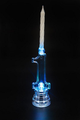 Shatchi Birthday Candle Number 1 Flashing Colour Changing With 4 Candle Cake Decoration Light