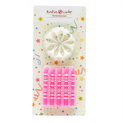 Shatchi 18 Candles With Holder For Happy Birthday Cake Topper Party Decoration from B&Q