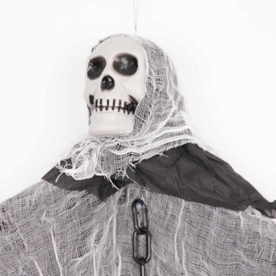 Shatchi Hanging Ghost Skeleton Halloween Decor 90Cm Chain Spooky Prop With Chained Arms from B&Q