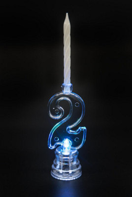 Shatchi Birthday Candle Number 2 Flashing Colour Changing With 4 Candle Cake Decoration Light