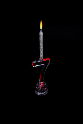 Shatchi Birthday Candle Number 7 Flashing Colour Changing With 4 Candle Cake Decoration Light