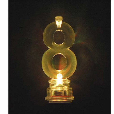 Shatchi Birthday Candle Number 8 Flashing Colour Changing With 4 Candle Cake Decoration Light