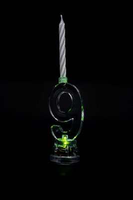 Shatchi Birthday Candle Number 9 Flashing Colour Changing With 4 Candle Cake Decoration Light