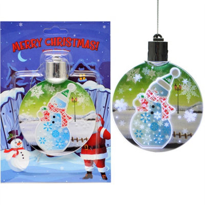 Shatchi 3D Snowman Led Christmas Tree Hanging Decoration Ornaments Xmas Gifts 9Cm B&Q