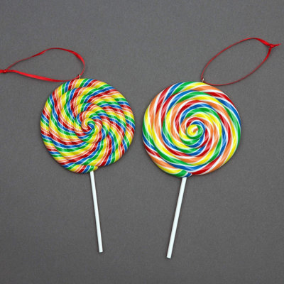 B&Q -  Christmas Tree Hanging Decorations 2Pcs Lollipops