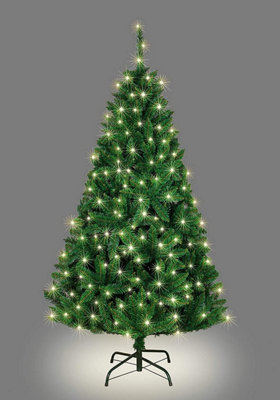 Shatchi 4Ft Prelit Green Bushy Imperial Pine Christmas Tree Warm White Leds from B&Q