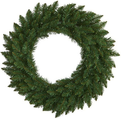 Shatchi 55Cm Imperial Pine Wreath Christmas Fireplaces Stairs Decoration With Non Pre-Lit, Plain Green