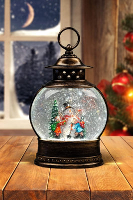 Shatchi White Led Candle Flameless Table Top Wooden Holder Engraved Merry Christmas Battery Operated