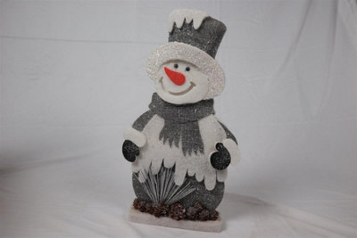 Shatchi Red Snowman Christmas Tabletop Figures Glitter Foam Showpiece Decorations 52Cm