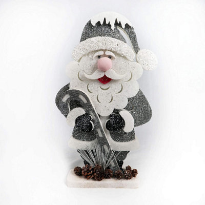 Shatchi Christmas Decoration 72Cm Santa Christmas Tabletop Figures Window Holiday Home Xmas Glitter Foam Showpiece Decorations from B&Q
