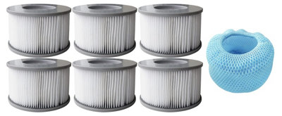 Shatchi Hot Tub Spa Filter Cartridge Pack Of 690 Pleats Filter Cartridge And 1 Mesh Covers from B&Q