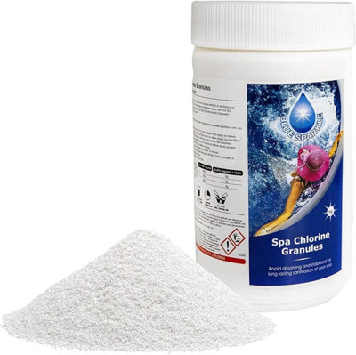 B&Q -  1 Kg Chlorine Granules Water Treatment For Rapid Disinfecting And Cleaning Of Hot Tub Spa And Swimming Pool