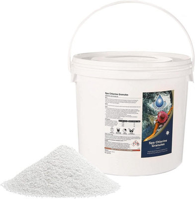 Shatchi 5 Kg Chlorine Granules Sparkle Water Treatment For Rapid Disinfecting And Cleaning Of Hot Tub Spa And Swimming Pool Blue