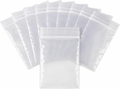 Shatchi 500 Zip Seal Bags Clear Plastic Zip Lock Food Storage, Small Plastic Pouches With Zips, Self Seal, Resealable Packaging