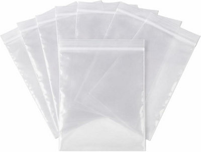 Shatchi 200 Clear Zip Seal Bags 6X9 Inch Resealable Pouches