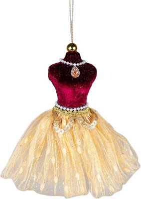 Shatchi Gold Ballerina 15CmChristmas Hanging Decoration from B&Q