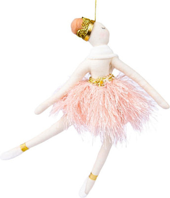 Shatchi Ballerina Pink 14X20CmChristmas Hanging Decoration from B&Q