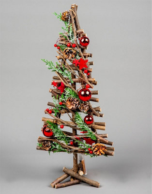 Shatchi 50Cm B/o Led Twig Wood Tree Red from B&Q