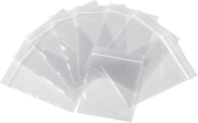 Shatchi 1000 Clear Zip Seal Bags 1.5 By 2.5 Inch Small Resealable Pouches from B&Q