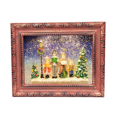 Shatchi Christmas Carol Singers Choir Scene Frame Globe 24Cm from B&Q