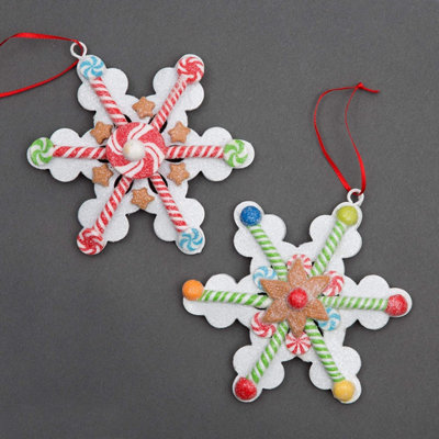 B&Q -  Christmas Tree Hanging Decoration 12Pcs Snowflakes