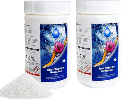 B&Q -  2 Kg Chlorine Granules Water Treatment For Rapid Disinfecting And Cleaning Of Hot Tub Spa And Swimming Pool