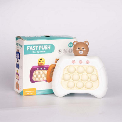 Shatchi Teddy Quick Push Game Console - Handheld Game