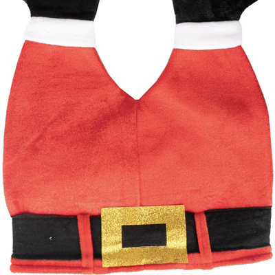 Shatchi Red/Black/Gold Santa's Legs Hat Playful Christmas Hat For Adding Fun To Your Holiday Look