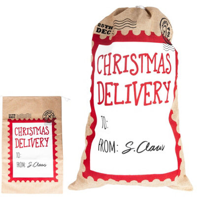 B&Q -  White  Christmas Sack Elegant And Charming Gift Packaging