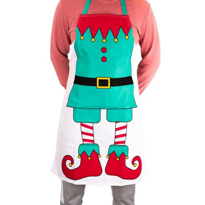 Shatchi Elf Apron Playful Holiday Kitchen Apron For Adding Fun To Seasonal Festivities