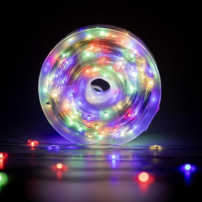 B&Q -  10M Multicolor 100 Led String Lights 8 Modes Auto Timer Fairy Lights