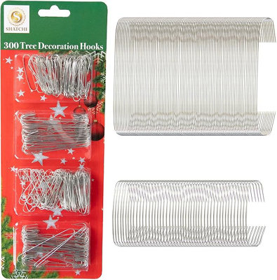 Shatchi 300Pcs Tree Decoration Hooks SilverPerfect For Hanging Ornaments Securely from B&Q