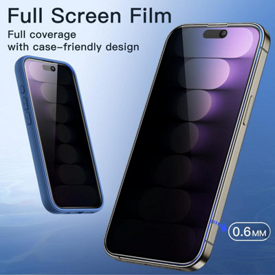 Shatchi 4Pcs Set2 X Privacy Full Coverage Screen Protector2 X Camera Lens Protector For Iphone 15 Pro Max 6.7-Inch from B&Q