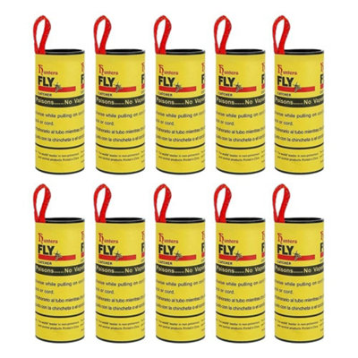 B&Q -  36Pcs Pesticide Free Fly PaperSticky Fly Catchers 78Cm Long5Cm X 2.5Cm Tap