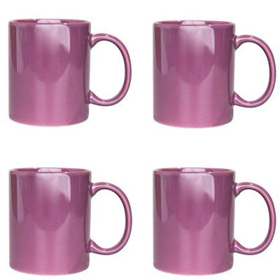 Shatchi 4Pack 11Oz Purple Sublimation Mugs Perfect For Custom Printing from B&Q